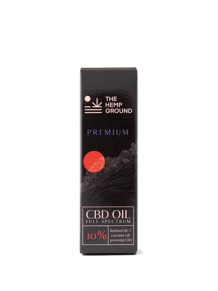 Boîte de 10% d'huile de CBD à spectre complet