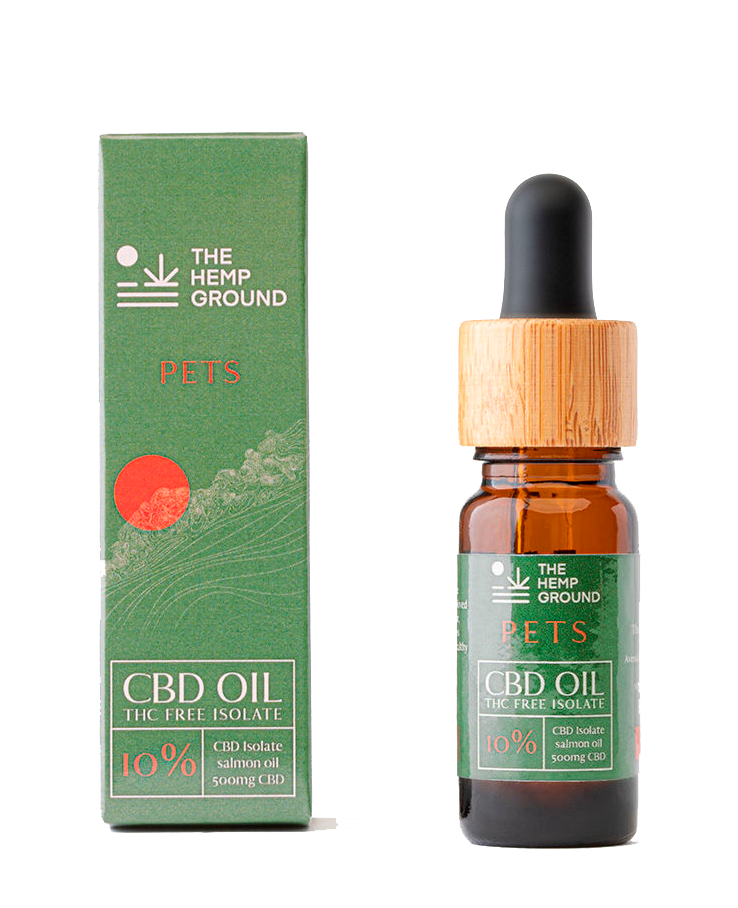 cbd oil 10% for pets pack and bottle