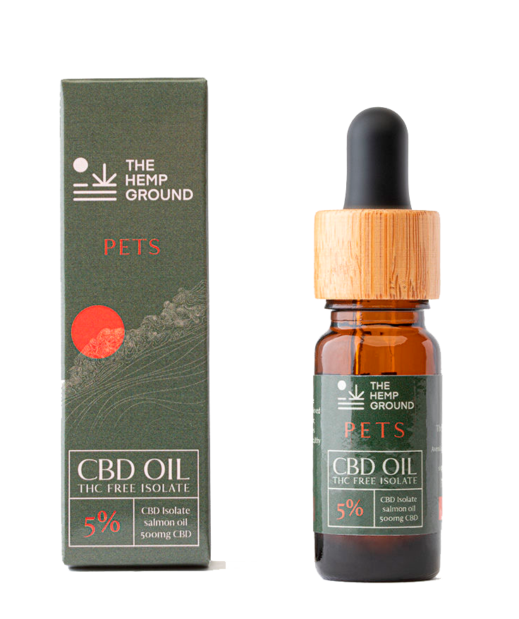 cbd oil 5% for pets pack and bottle