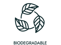 Icono de producto biodegradable